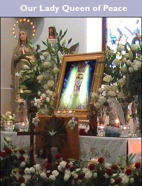 Veneration of Our Lady Queen of Peace with tears