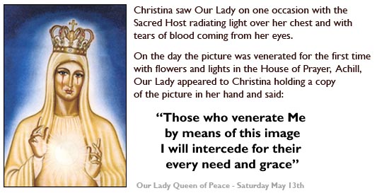 Our Lady Queen of Peace with tears - Promise
